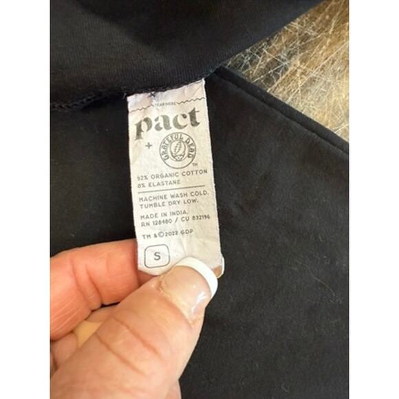 "PACT" Graphic Black Leggings SZ S Lightning Bolt Skull Workout Grateful Dead - Picture 6 of 8